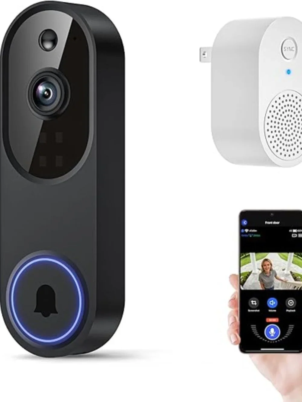 Orbitell 1080p Wireless Wi-Fi Video Doorbell Camera